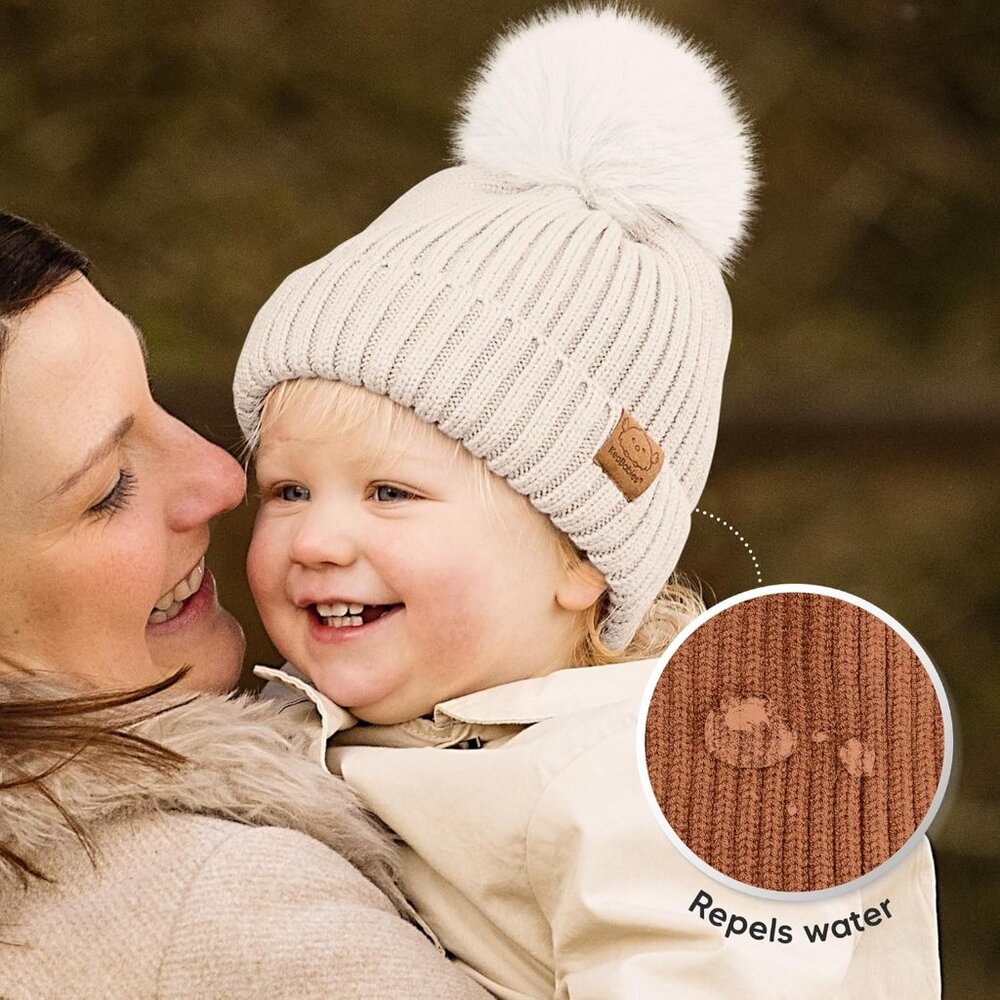 KeaBabies 2-Pack Baby Hats RustToddler, Boys, Girls 6-36 Months (Rust, M) - Picture 7 of 9